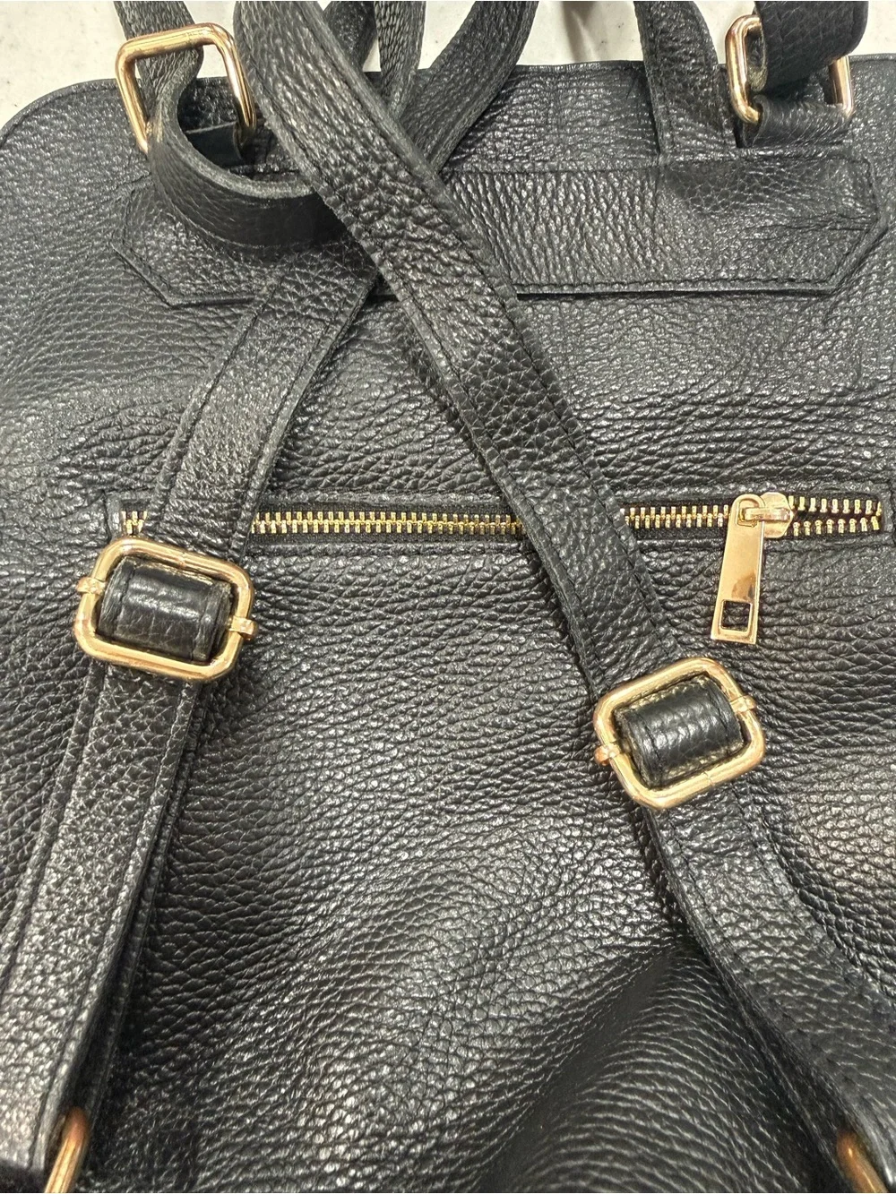 Borse In Pella Black Soft Italian Leather Convertible Luxury Backpack Bag